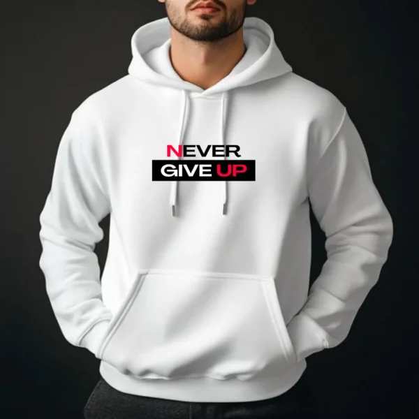 Eagle Graphic 3D Printed Oversized Hoodie – White Wonder - Image 2